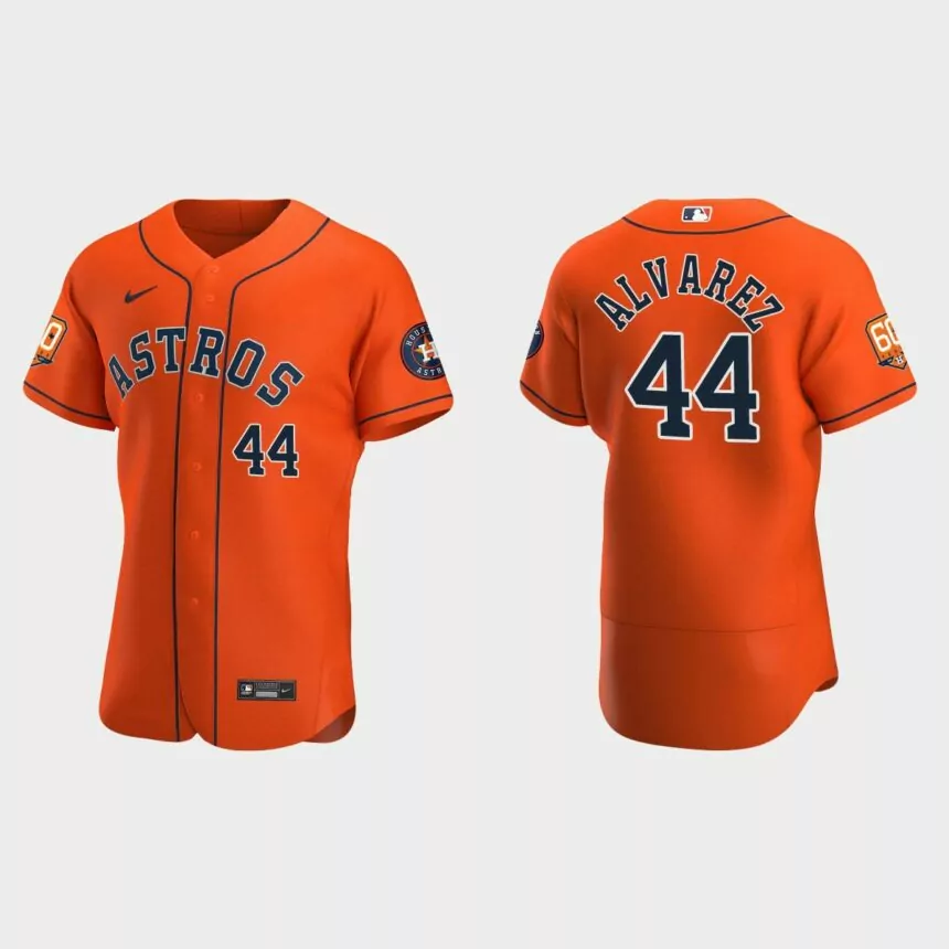 Yordan Alvarez Houston Astros 60th Anniversary Authentic Jersey – Orange
