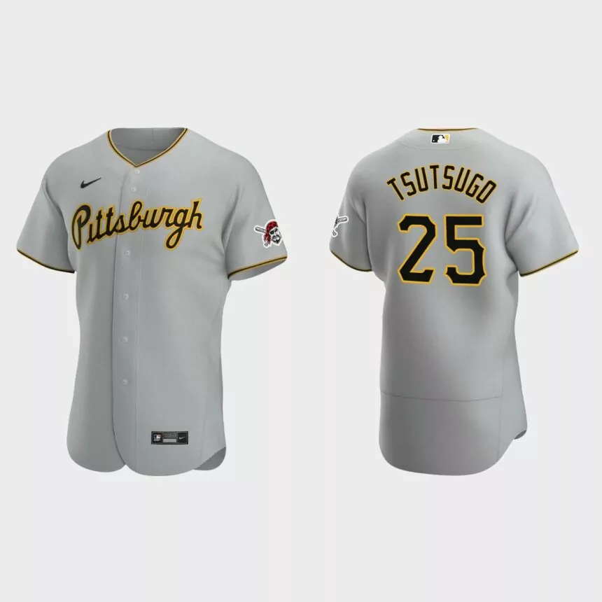 Yoshitomo Tsutsugo Pittsburgh Pirates Authentic Road Jersey – Gray