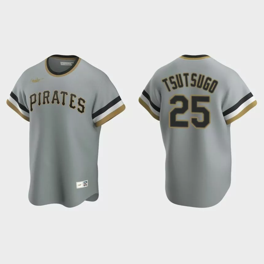 Yoshitomo Tsutsugo Pittsburgh Pirates Cooperstown Collection Road Jersey – Gray