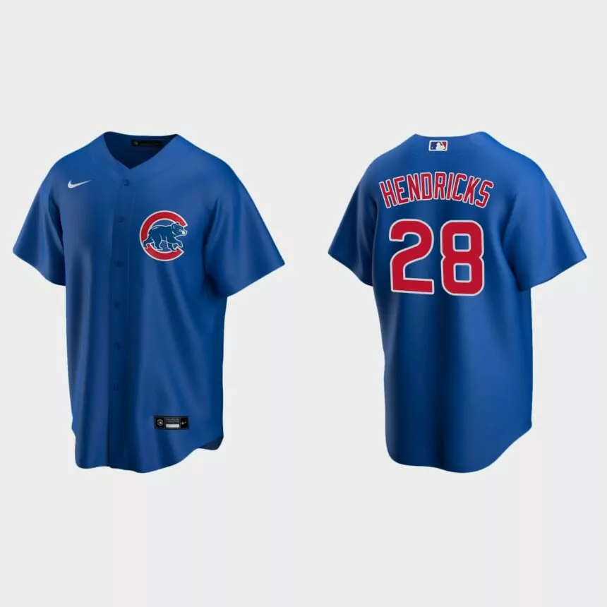 Youth #28 Kyle Hendricks Chicago Cubs Royal Replica Alternate Jersey
