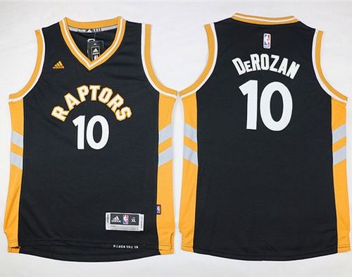 Youth  Raptors #10 DeMar DeRozan Black Stitched NBA Jersey