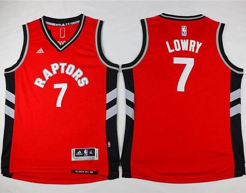 Youth  Raptors #7 Kyle Lowry Red Stitched NBA Jersey