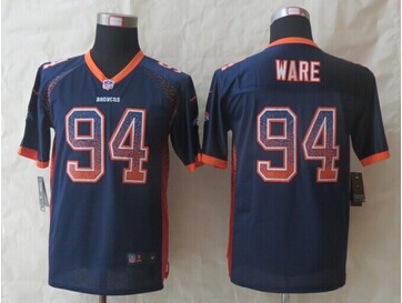 Youth 2014 New Denver Broncos 94 Ware Drift Fashion Blue Elite Jerseys
