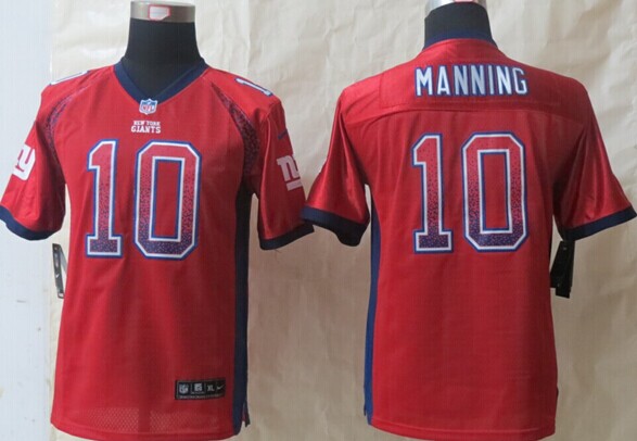 Youth 2014 New Nike Giants 10 Manning Drift Fashion Red Elite Jerseys