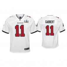 Youth 2021 Tampa Bay Buccaneers #11 Blaine Gabbert White Super Bowl LIV White Game Jersey