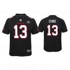 Youth 2021 Tampa Bay Buccaneers #13 Mike Evans Black Super Bowl LIV Black Game Fashion Jersey