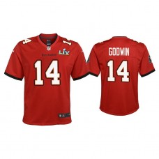 Youth 2021 Tampa Bay Buccaneers #14 Chris Godwin Red Super Bowl LIV Red Game Jersey