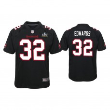 Youth 2021 Tampa Bay Buccaneers #32 Mike Edwards Black Super Bowl LIV Black Game Fashion Jersey