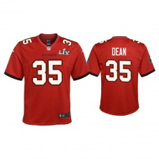 Youth 2021 Tampa Bay Buccaneers #35 Jamel Dean Red Super Bowl LIV Red Game Jersey