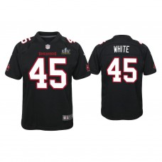 Youth 2021 Tampa Bay Buccaneers #45 Devin White Black Super Bowl LIV Black Game Fashion Jersey