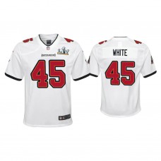 Youth 2021 Tampa Bay Buccaneers #45 Devin White White Super Bowl LIV White Game Jersey