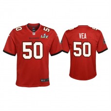 Youth 2021 Tampa Bay Buccaneers #50 Vita Vea Red Super Bowl LIV Red Game Jersey