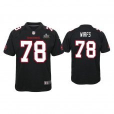 Youth 2021 Tampa Bay Buccaneers #78 Tristan Wirfs Black Super Bowl LIV Black Game Fashion Jersey