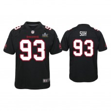 Youth 2021 Tampa Bay Buccaneers #93 Ndamukong Suh Black Super Bowl LIV Black Game Fashion Jersey