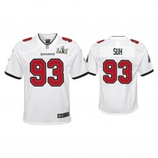Youth 2021 Tampa Bay Buccaneers #93 Ndamukong Suh White Super Bowl LIV White Game Jersey
