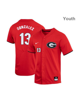 Youth's #13 Fernando Georgia Bulldogs Stitched Nike Red Alumni Baseball Player Jersey