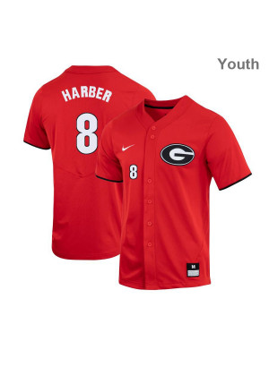 Youth's #8 Parks Harber Georgia Bulldogs Stitched Nike Red Alumni Baseball Player Jersey