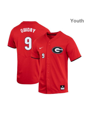Youth's #9 Kameron Guidry Georgia Bulldogs Stitched Nike Red Alumni Baseball Player Jersey