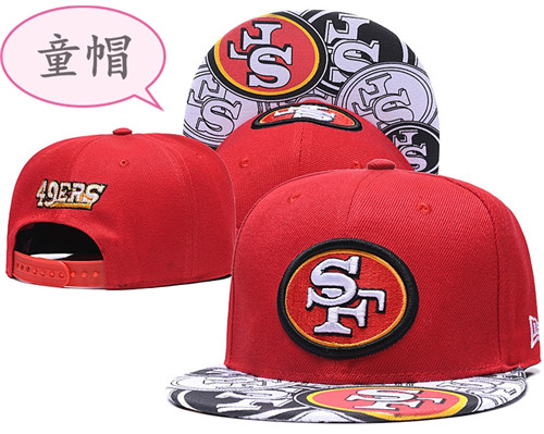 Youth 49ers Team Logo Red Adjustable Hat GS