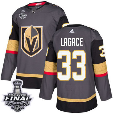 Youth Adidas Golden Knights #33 Maxime Lagace Grey Home Authentic 2018 Stanley Cup Final Stitched Youth NHL Jersey