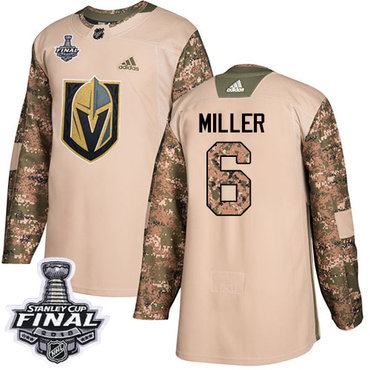 Youth Adidas Golden Knights #6 Colin Miller Camo Authentic 2017 Veterans Day 2018 Stanley Cup Final Stitched Youth NHL Jersey