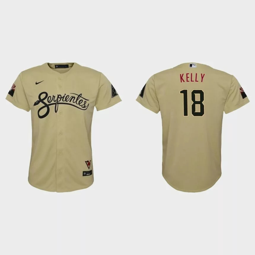 Youth Arizona Diamondbacks Carson Kelly Gold 2021 City Connect Replica Jersey.jpg