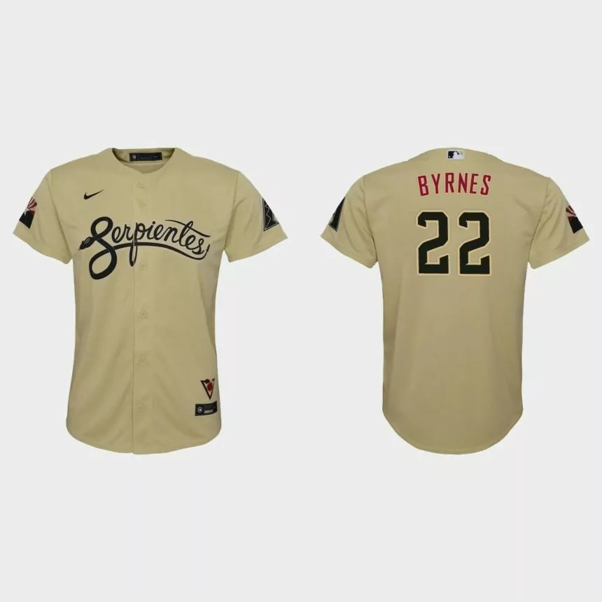 Youth Arizona Diamondbacks Eric Byrnes Gold 2021 City Connect Replica Jersey.jpg