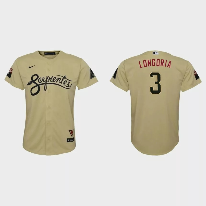Youth Arizona Diamondbacks Evan Longoria Gold City Connect Replica Jersey.jpg