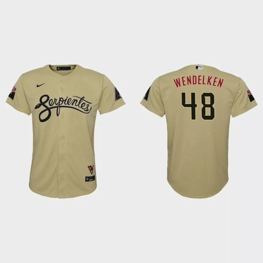 Youth Arizona Diamondbacks J.B. Wendelken Gold 2021 City Connect Replica Jersey.jpg