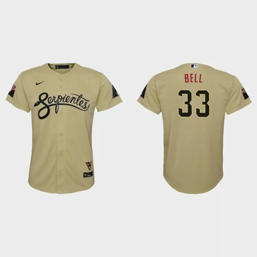 Youth Arizona Diamondbacks Jay Bell Gold 2021 City Connect Replica Jersey.jpg