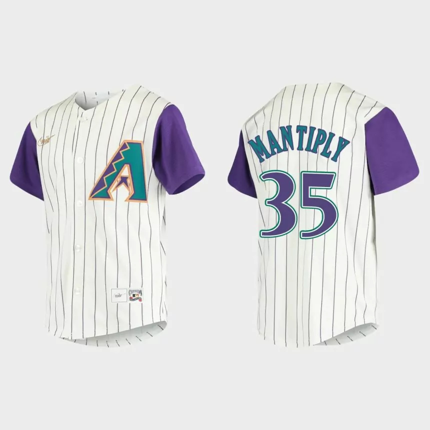 Youth Arizona Diamondbacks Joe Mantiply Cream Cooperstown Collection Jersey.jpg