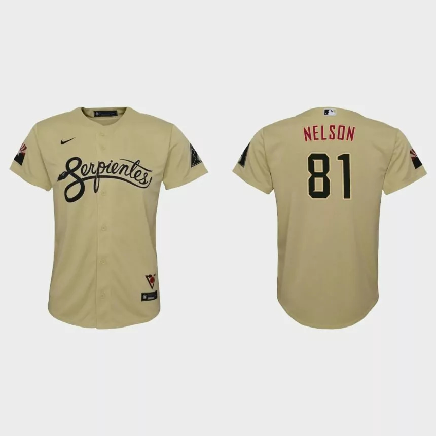 Youth Arizona Diamondbacks Kyle Nelson Gold City Connect Replica Jersey.jpg