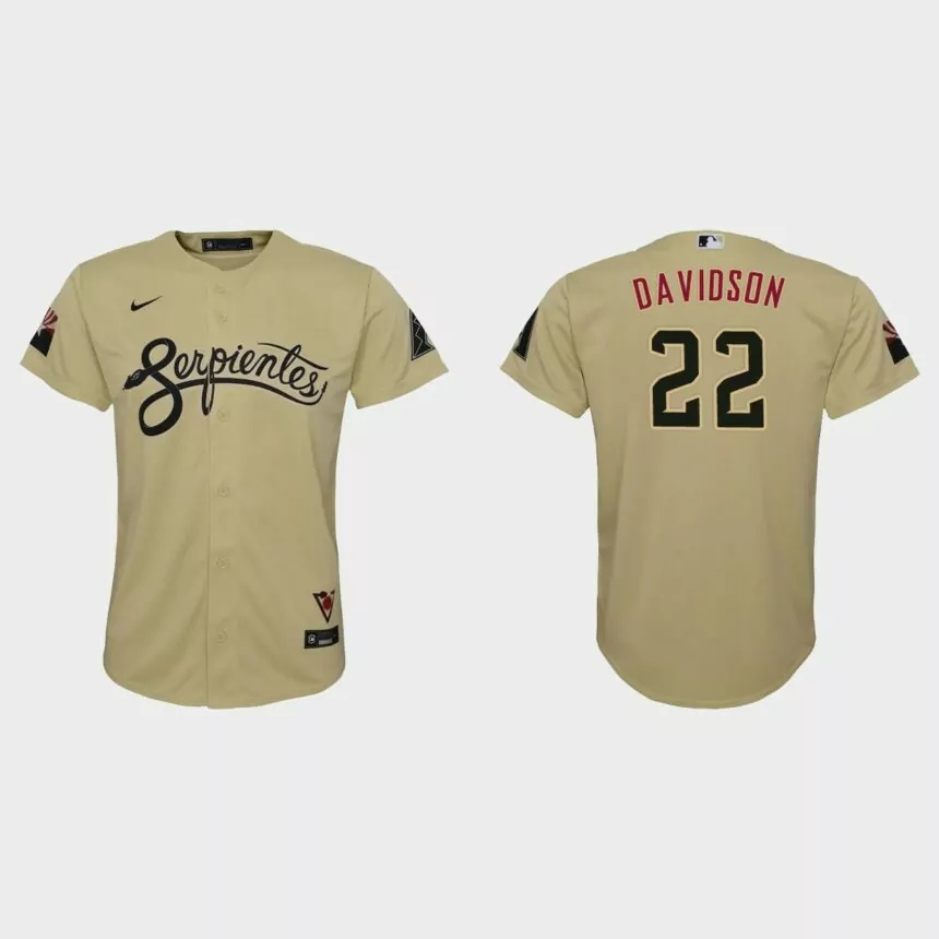 Youth Arizona Diamondbacks Matt Davidson Gold City Connect Replica Jersey.jpg