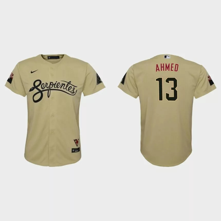 Youth Arizona Diamondbacks Nick Ahmed Gold 2021 City Connect Replica Jersey.jpg