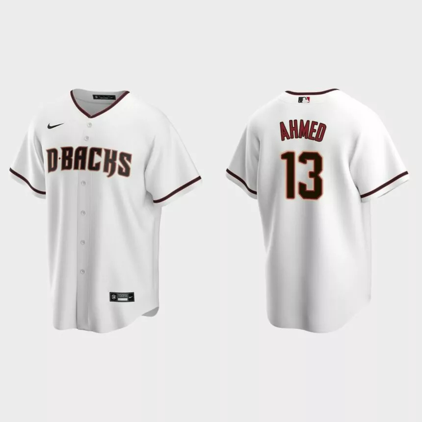 Youth Arizona Diamondbacks Nick Ahmed White Replica Home Jersey.jpg