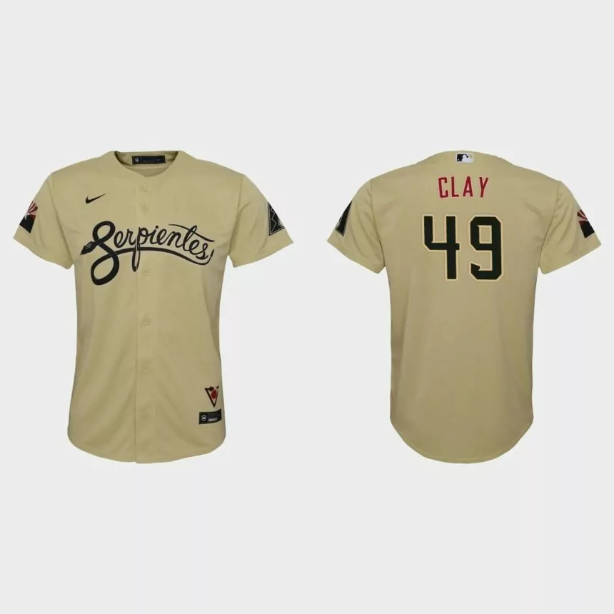 Youth Arizona Diamondbacks Sam Clay Gold City Connect Replica Jersey.jpg