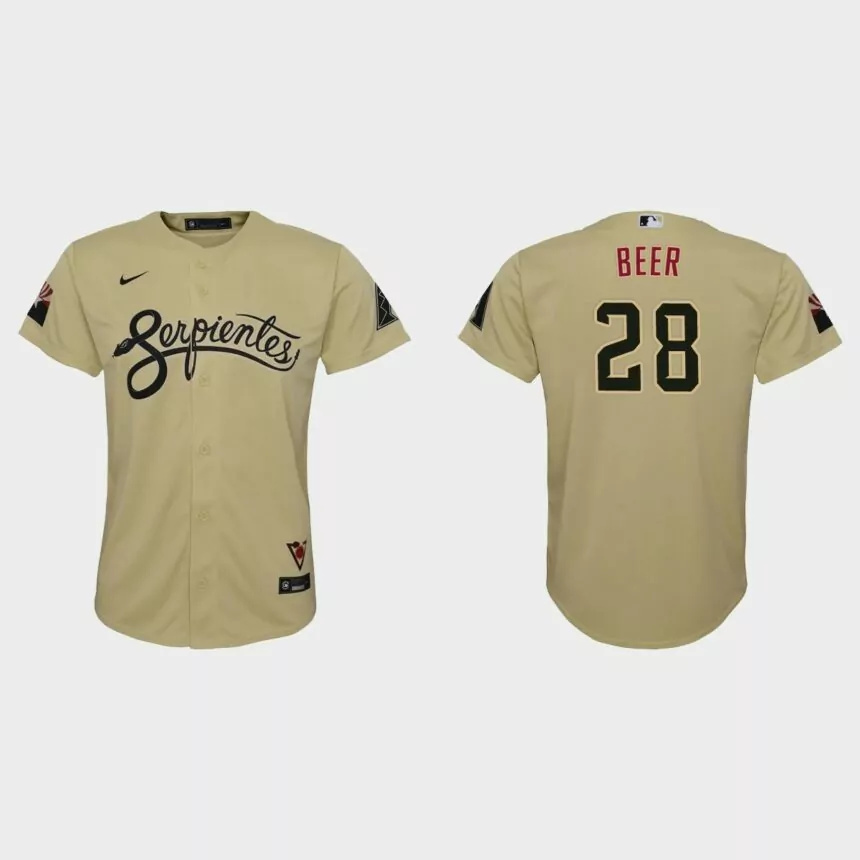 Youth Arizona Diamondbacks Seth Beer Gold 2021 City Connect Replica Jersey.jpg