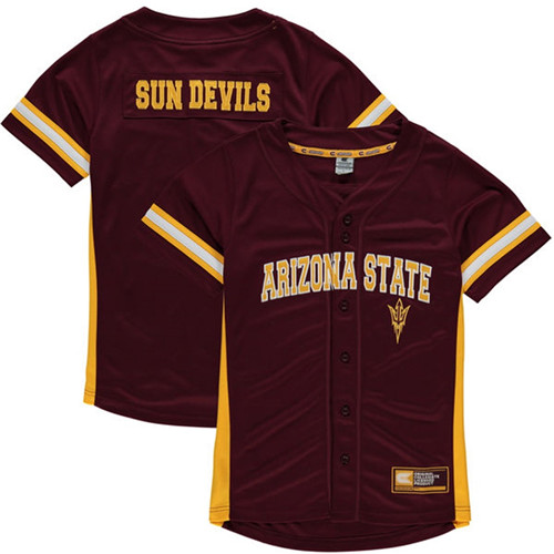 Youth Arizona State Sun Devils Maroon NCAA Baseball Jersey