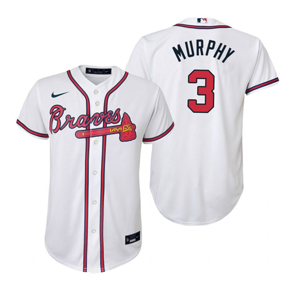 Youth Atlanta Braves #3 Dale Murphy Nike Home White Cool Base Jersey