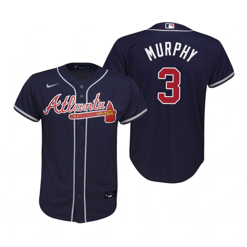 Youth Atlanta Braves #3 Dale Murphy Nike Navy Alternate Cool Base Jersey