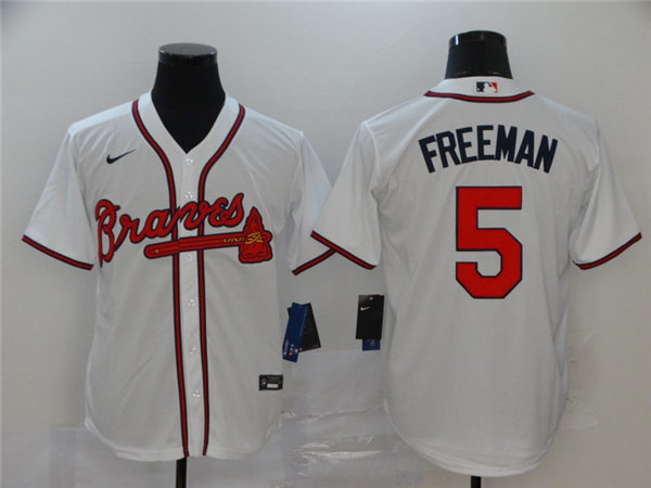 Youth Atlanta Braves #5 Freddie Freeman Nike Home White Cool Base Jerseys
