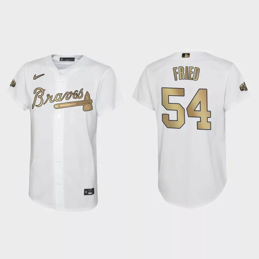 Youth Atlanta Braves Max Fried White 2022 MLB All-Star Game Replica Jersey