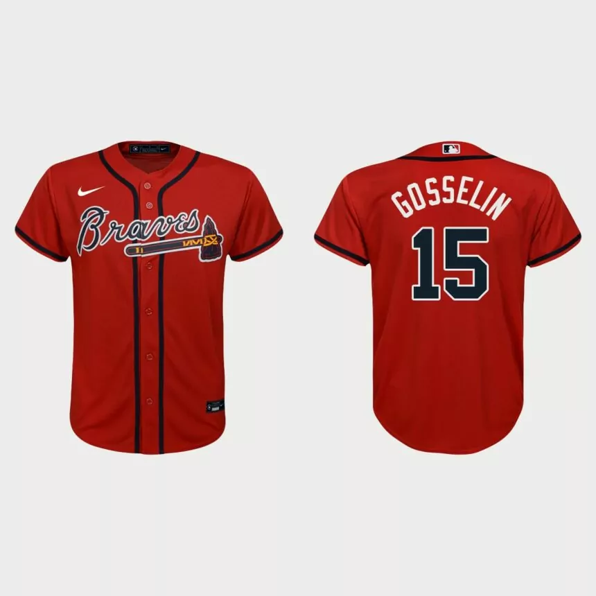 Youth Atlanta Braves Phil Gosselin Red Replica Alternate Jersey