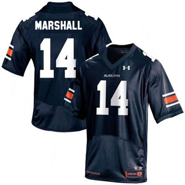 Youth Auburn Tigers #14 Nick Marshall Blue Football Jersey