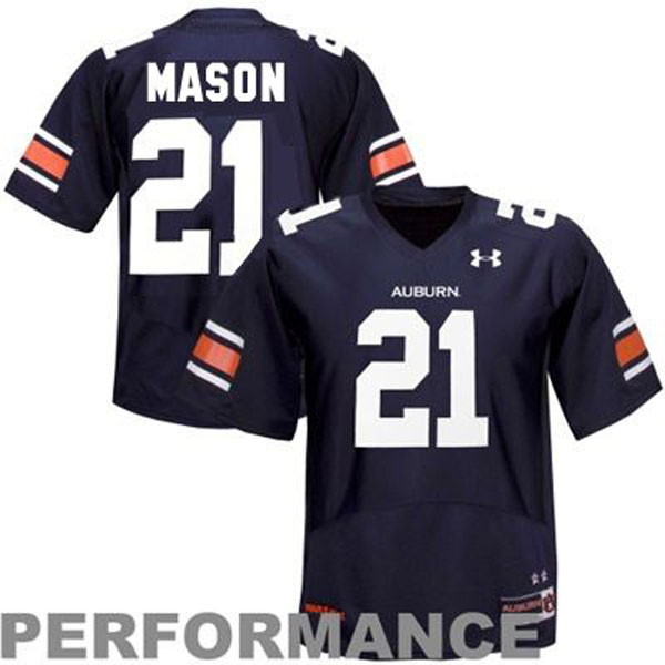 Youth Auburn Tigers #21 Tre Mason Blue Football Jersey