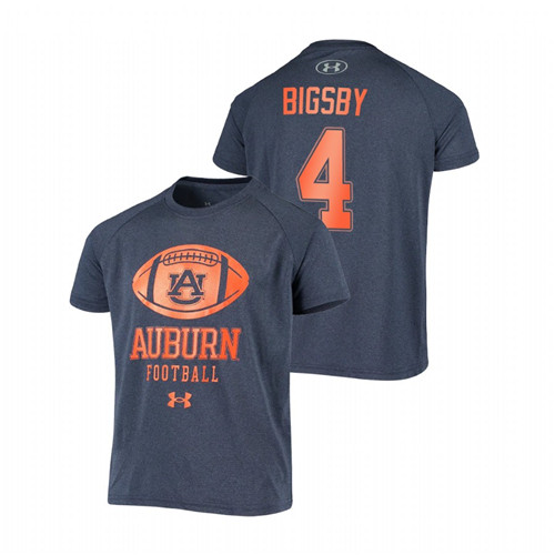 Youth Auburn Tigers Novelty Football Tank Bigsby Navy T-Shirt
