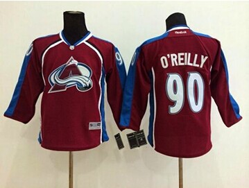 Youth Avalanche #90 Ryan O'Reilly Red Stitched NHL Jersey