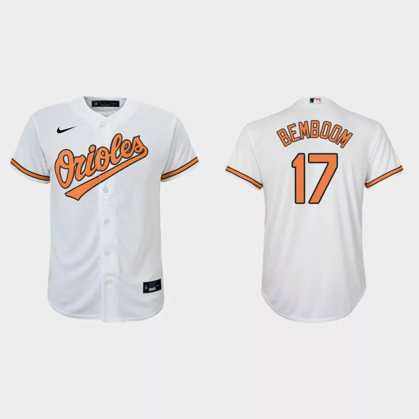 Youth Baltimore Orioles Anthony Bemboom White Replica Home Jersey