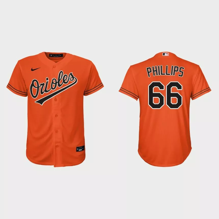 Youth Baltimore Orioles Brett Phillips Orange Replica Jersey