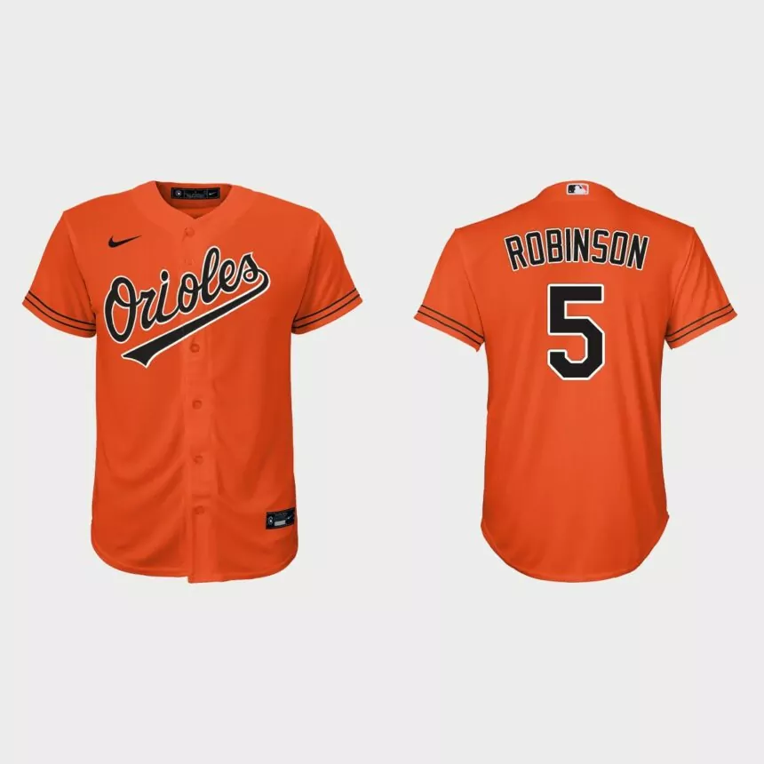 Youth Baltimore Orioles Brooks Robinson Orange Replica Jersey